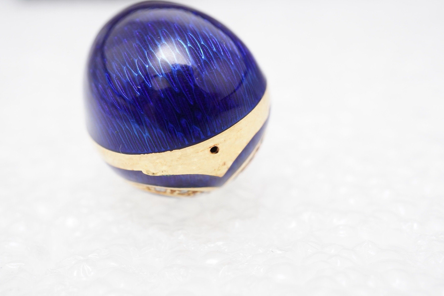 Fabergé, a modern gold, enamel and diamond pendant